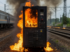 В Херсоне диверсанты сожгли релейный шкаф, необходимый для логистики грузов ВСУ