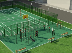 В Геническе строят новую спортплощадку, но есть нюансы 