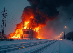 Более 700 человек остались без света в селе Херсонской области из-за пожара на подстанции