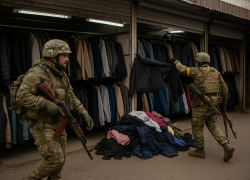 В Херсоне мужчины в военной форме ограбили торговые павильоны на  рынке