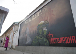 В Геническе напротив краеведческого музея открыли первый мурал