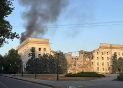 В Херсонской области здание администрации тушили больше 12 часов