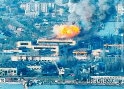 Появилось видео сокрушительного удара по логистическому центру