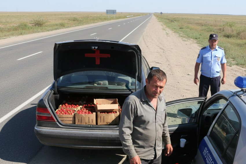 Тысячей рублей за перевозку клубники хотел откупиться житель ДНР от ГАИ в Херсонщине