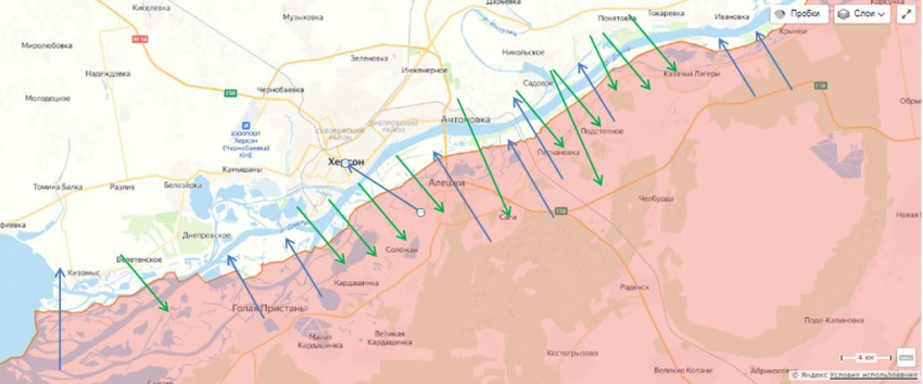 Херсонскую область обстреляли не менее 70 раз за минувшие сутки