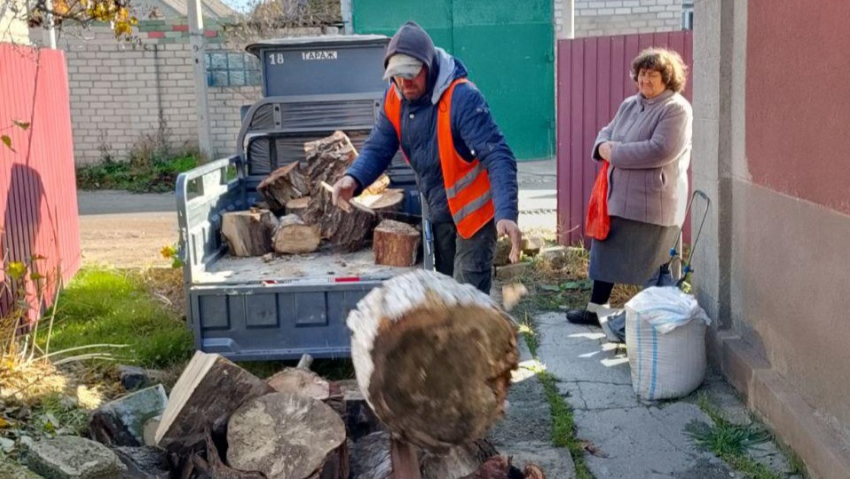 Пожилой жительнице Геническа пришлось выпрашивать дрова у Сальдо