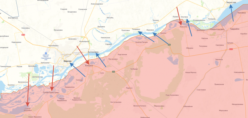 Не менее 30 снарядов за сутки выпустили по Херсонской области