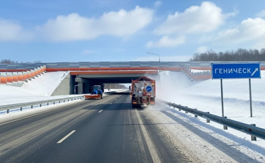 В Херсонской области зимой на дороги выйдет 70 единиц техники, но смеси ещё нет