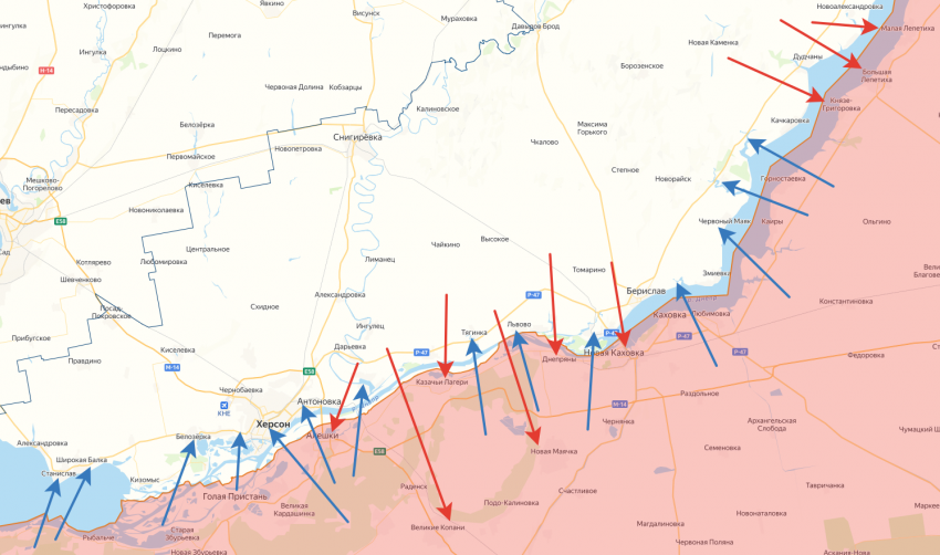 По Херсонской области нанесли 65 ударов за минувшие сутки