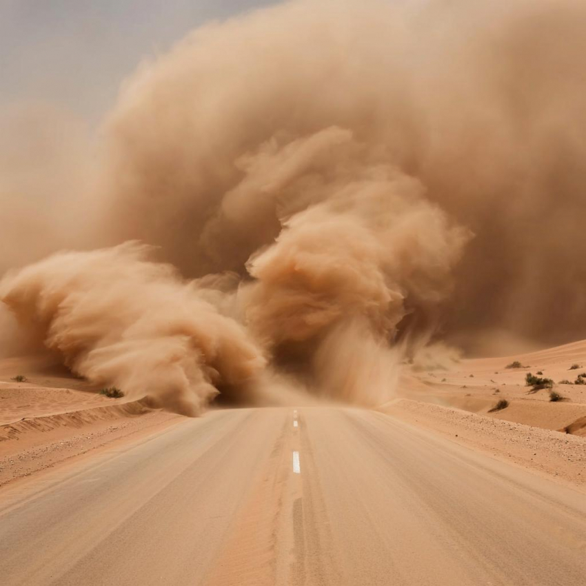 Похожая на апокалипсис: пыльная буря накрыла правобережье Херсонщины