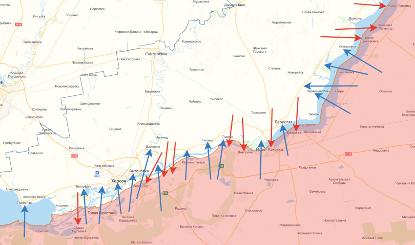 По Херсонской области за минувшие сутки нанесли 64 удара