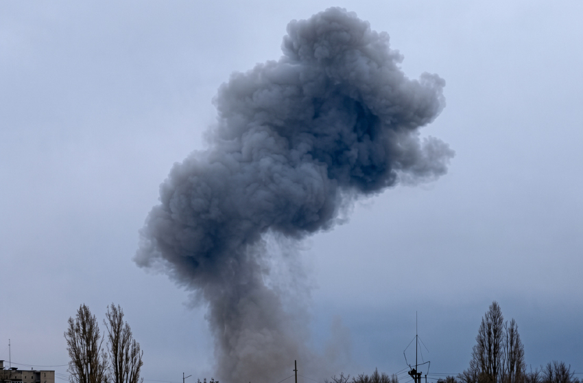 В Херсоне сняли летящую в цель авиабомбу