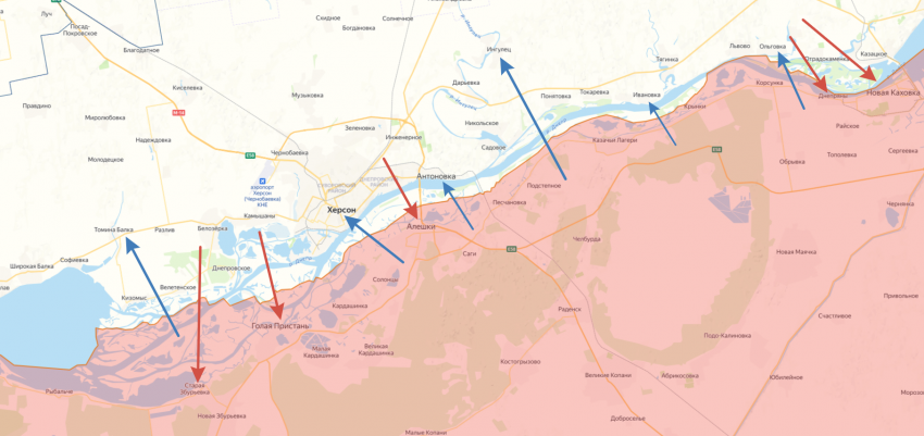 Новости СВО: ВСУ отбили атаку ВС РФ на Херсон и Антоновский мост
